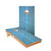 Skip's Garage Blue Panel Wood Cornhole Boards - Includes (2) Boards (Resin Bags) + (2) Hole Lights & (2) Edge Lights view 1
