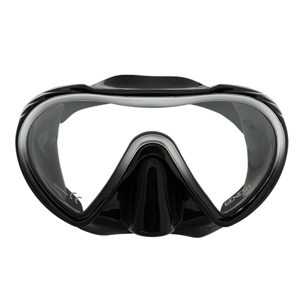 Genesis Scuba Realm Dive Mask - Black Silicone
