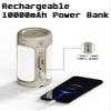 3 in 1 Folding Camping Lantern Rechargeable, 10000mAh Foldable LED Light for Tent Outdoor, IP54 Waterproof, 1500LM Camping Lights, Portable LED Flashlight, 5 Mode view 3