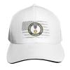 Army Combat Wounded Veteran Purple Heart Medal Hat Baseball Cap Duck Tongue Cap Adult Sandwich Hat White view 2