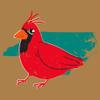 North Carolina State Bird - Cardinal State Pride T Shirt - Large - Old Gold view 2
