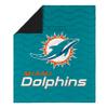 FOCO NFL Exclusive Wearable Outdoor Wordmark Big Logo Blanket, 50 x 60, Miami Dolphins view 2