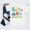 Baby Dinosaur Birthday Shirt, Dino Theme Party Tee, Customizable (6T) view 2