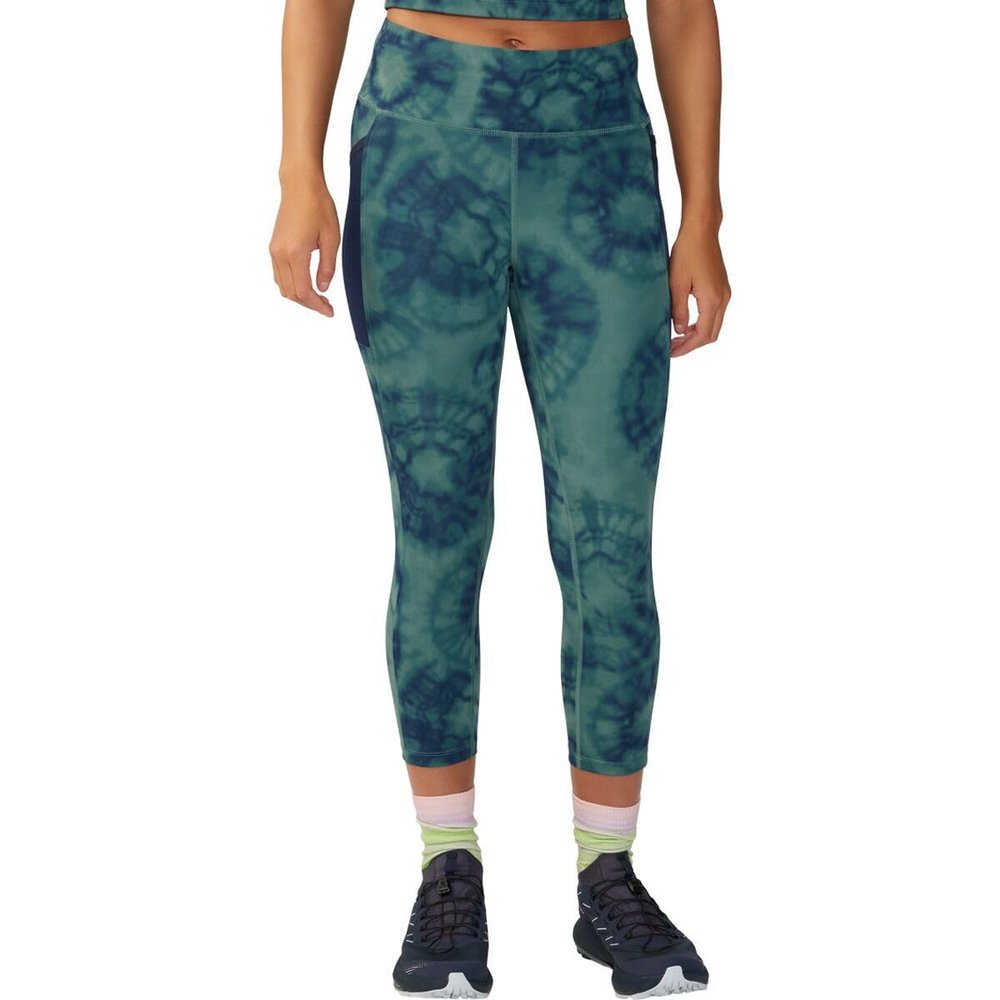 Mountain Hardwear Yuba Trail Crop Blue Pine Spore Dye Print MD R