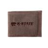 Team Sports America NCAA Kansas State University Front Pocket Slim Wallet for Men | Minimalist Leather RFID Blocking Bifold Card Holder with Money Clip | Officially Licensed Stamped Logo view 1