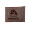 Team Sports America NCAA East Carolina University Front Pocket Slim Wallet for Men | Minimalist Leather RFID Blocking Bifold Card Holder with Money Clip | Officially Licensed Stamped Logo view 1