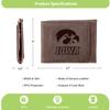 Team Sports America NCAA University of Iowa Front Pocket Slim Wallet for Men | Minimalist Leather RFID Blocking Bifold Card Holder with Money Clip | Officially Licensed Stamped Logo view 4