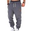 SMIDOW Cotton Joggers for Men Casual Loose Fit Big and Tall Drawstring Sweatpants Workout Athletic Running Pants Cargo Sweatpants for Men Dark Gray L view 2