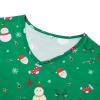 American Trends Womens Christmas Pajamas Green Pajamas for Women Set Red Pj Sets Womens Sexy Christmas Pajama Set Soft Cotton Lounge Set Two Piece Sleepwear Tops with Capri Pants Snowman On Green L view 4