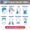 Black Sarape Cooling Towel Pair of 2 | Ultra-Fresh Quick Cool Technology | Versatile & Quick-Dry - 40"x12" view 3