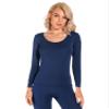 Liang Rou Women's Crew Neck Long Sleeve Ultrathin Modal Thermal Underwear Shirt/Top Royal Blue Medium view 1