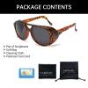 YAMEIZE Polarized Classic Gothic Steampunk Sunglasses - UV Protection Punk Round Glasses Driving Shade Outdoor for Men Women view 4