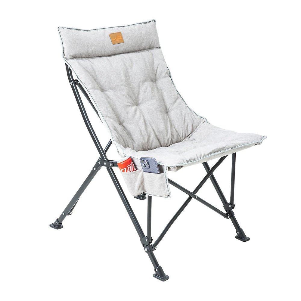 ARMOR CASTLE Saucer Chair for Adults, Portable Folding Comfy Lounge Chair for Bedroom/Dorm/Reading/Living Room, with Storage Bag