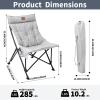 ARMOR CASTLE Saucer Chair for Adults, Portable Folding Comfy Lounge Chair for Bedroom/Dorm/Reading/Living Room, with Storage Bag view 3
