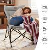 ARMOR CASTLE Saucer Chair for Adults, Portable Folding Comfy Lounge Chair for Bedroom/Dorm/Reading/Living Room, with Storage Bag view 4