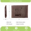 Team Sports America NCAA US Naval Academy Front Pocket Slim Wallet for Men | Minimalist Leather RFID Blocking Bifold Card Holder with Money Clip | Officially Licensed Stamped Logo view 4