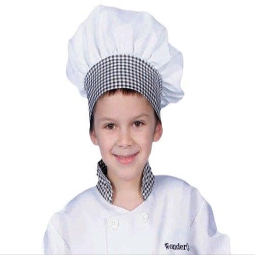Black Gingham Chef Hat - Kids