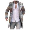 ZYXTIM Men's Floral Pattern Printed Cable Knit Cardigan Shawl Lapel Casual Open Front Button Down Long Sleeve Sweaters Oversize Slim Fit view 1