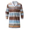 ZYXTIM Men's Floral Pattern Printed Cable Knit Cardigan Shawl Lapel Casual Open Front Button Down Long Sleeve Sweaters Oversize Slim Fit view 3