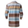ZYXTIM Men's Floral Pattern Printed Cable Knit Cardigan Shawl Lapel Casual Open Front Button Down Long Sleeve Sweaters Oversize Slim Fit view 4