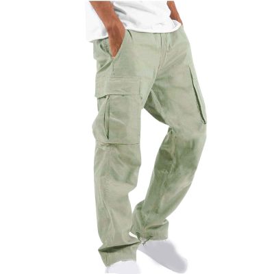 Men Cargo Sweatpants Loose Casual Work Pants Joggers Open Bottom Drawstring Cargos Athletic Cotton Straight Sweat Pant Mens Sweatpants Joggers Green L