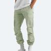 Men Cargo Sweatpants Loose Casual Work Pants Joggers Open Bottom Drawstring Cargos Athletic Cotton Straight Sweat Pant Mens Sweatpants Joggers Green L view 2