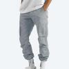 Men Cargo Sweatpants Loose Casual Work Pants Joggers Open Bottom Drawstring Cargos Athletic Cotton Straight Sweat Pant Cotton Sweatpants for Men Gray 5X view 4