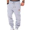 SMIDOW Cotton Joggers for Men Casual Loose Fit Big and Tall Drawstring Sweatpants Workout Athletic Running Pants Loose fit Sweatpants for Men Gray S view 2