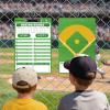 HIGHRAZON 60 Pack Baseball Coaches Clipboard, Green Double-Sided Dry Erase Coach Clipboard, Softball Whiteboard for Coaches, Lineup White Board with Marker for Coaches Gift view 2