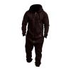 ZYXTIM Onesie Men's Hooded Jumpsuit Zip Up One Piece Pajamas Playsuit Jogger Sweatsuit Overall Romper view 1
