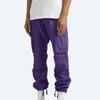 Men Cargo Sweatpants Loose Casual Work Pants Joggers Open Bottom Drawstring Cargos Athletic Cotton Straight Sweat Pant Cargo Pants for Men Work Purple S view 2