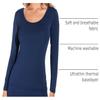 Liang Rou Women's Scoop Neck Long Sleeve Ultra Thin Modal Thermal Top view 4