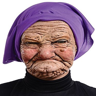 NineFit Basics Granny Latex Mask Purple