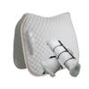Alpine Tack Cotton Collection Dressage Bundle with Dressage Saddle Pad and Brushing Boots (Cotton White)