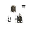 VNE 12Pcs Mini Small Heavy Duty Flat Jewelry Chest Gift Wooden Music Box Wine Case Dollhouse Cabinet Door Hinge with Screw (Color : Medium Bronze16x24mm) view 2