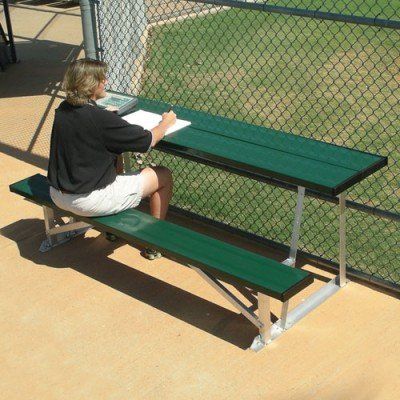 7.5 ft. Scorer ft.S Table with Bench, Forest Green