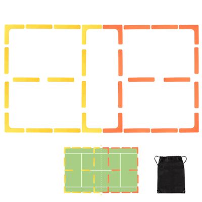 Hikeen Pickleball Court Lines Marker Kit Anti-Slip and Wind-Resistant Throw Down Markers 84pcs, Pickleball Net Court for Outdoor Indoor Court