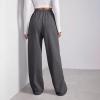 Baggy Wide Leg Sweatpants for Womens Joggers with Pockets Fleece High Waist Lounge Pants Comfy Baggy Drawstring Yoga Pants Fleece Lined Sweatpants for Girls Y2k Clothes Fleece Joggers Pants view 3