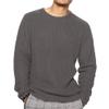 SWJGLITTR Men's Knitted Waffle Pullover Male Long Sleeve Crewneck Regular Fit Sweater Man Casual Textured Sweaters (Medium,Dark Gray) view 1