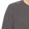 SWJGLITTR Men's Knitted Waffle Pullover Male Long Sleeve Crewneck Regular Fit Sweater Man Casual Textured Sweaters (Medium,Dark Gray) view 2