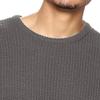 SWJGLITTR Men's Knitted Waffle Pullover Male Long Sleeve Crewneck Regular Fit Sweater Man Casual Textured Sweaters (Medium,Dark Gray) view 3