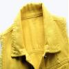 Leyoutx sysinside Women's Candy Color Slim Fit Distressed Denim Vest Frayed Raws Sleeveless Jacket (Medium, Yellow) view 3