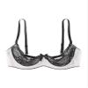 easyforever Women's Lace Trim Underwire Half Cup Bra Top Push Up Shelf Balconette Brassiere White XX-Large view 4