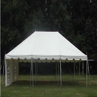 s 15x15 White Complete Galvanized Classic Pole Tent