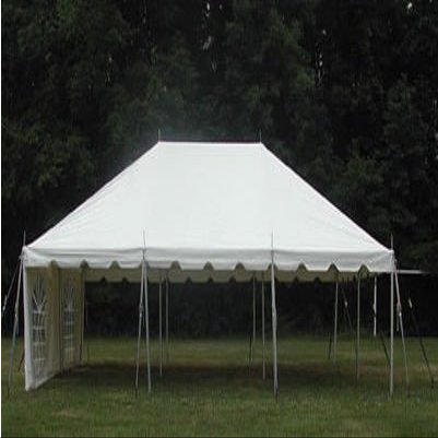 s 15x15 White Complete Galvanized Classic Pole Tent