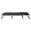 Folding Camping Cot for Adults, Sleeping Cots, Portable Travel Camp Cots, Folding Bed Outdoor Lounge Chairs for Outside Camping Bed Portable Folding Bed Cot Lounge Chair for Beach Lawn (Black) view 3