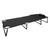 Folding Camping Cot for Adults, Sleeping Cots, Portable Travel Camp Cots, Folding Bed Outdoor Lounge Chairs for Outside Camping Bed Portable Folding Bed Cot Lounge Chair for Beach Lawn (Black) view 4