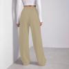 Baggy Straight Leg Sweatpants for Women Fleece High Waist Joggers with Pockets Warm Trousers Casual Comfy Drawstring Sweat Pants Fleece Lined Sweatpants for Girls Y2k Clothes Fleece Joggers Pants view 3