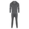 ZYXTIM Onesie Mens Hooded Jumpsuits Zip Up One Piece Rompers Workout Lounge Pajamas Playsuit Jogger Sweatsuit Overalls view 3