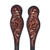 BLACK HOOF Floral Tooled |Leather Spur Straps |Two Tone for Horse Riders | Western Men, Women, Adjustable Single Ply Spur Straps | Equestrian Accessories view 3